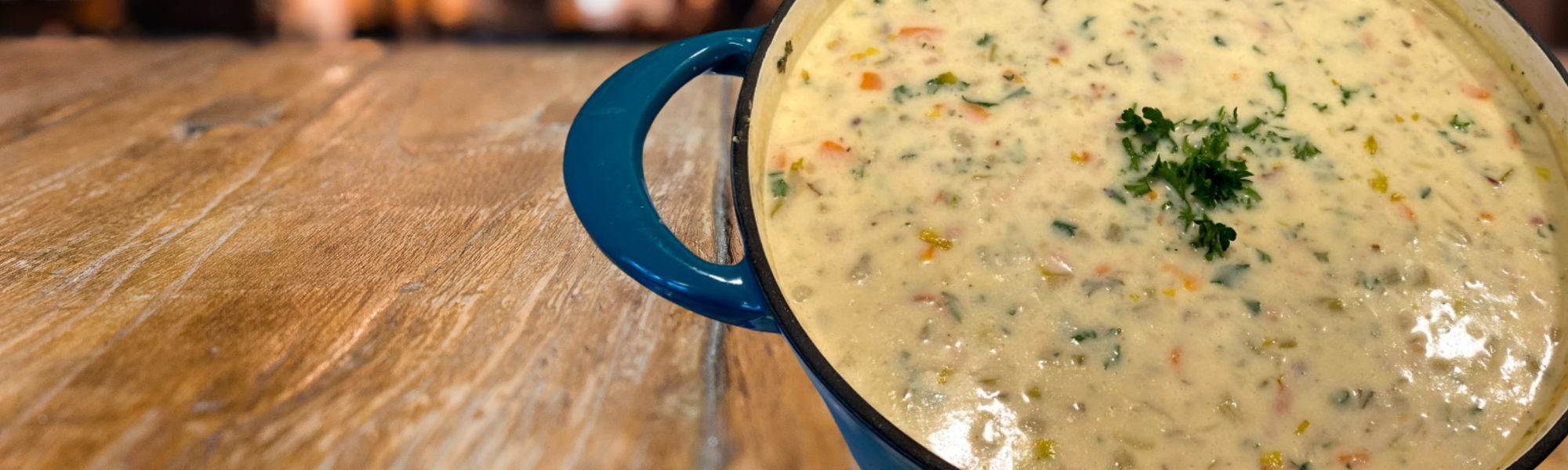Soup on a table