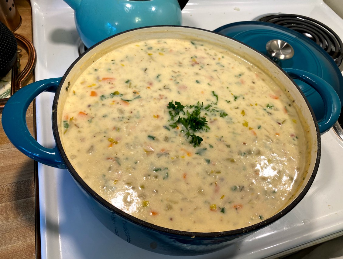 Soup in a pan
