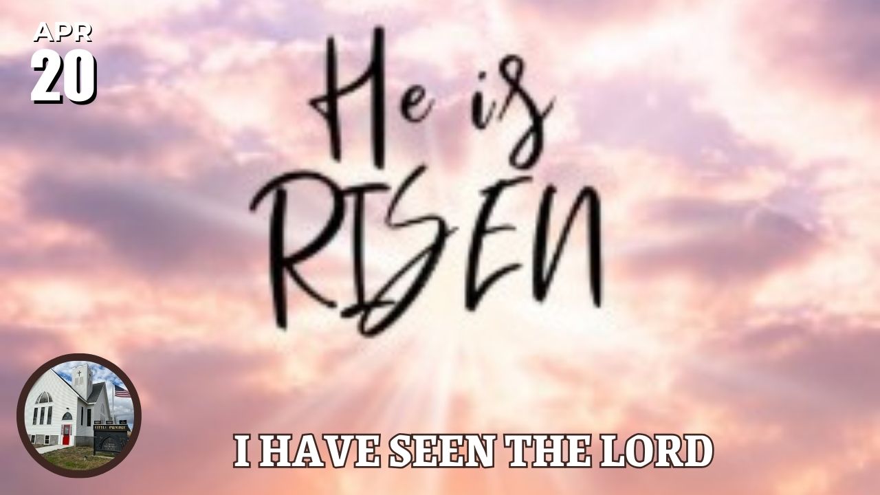 He is Risen with clouds and light breaking through