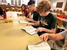 Youth reading the Bible