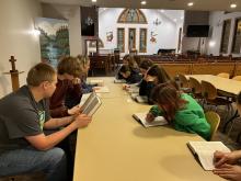 Youth reading the Bible